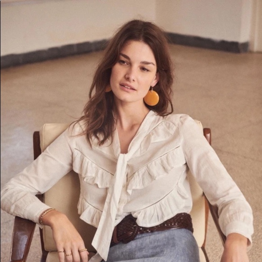 Cream Sezane Naella Shirt US4/FR36